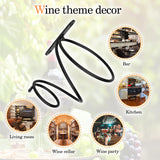 6 Pcs Spiral Wine Wall Holder, Wall Mounted Wine Rack, Metal Wine Bottle Display Holder , Black (Downward Style)