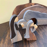 Easter Resurrection Scene Set,Wooden Empty Tomb Cross Figures Easter Tabletop Scene Decor,Jesus Resurrection Set for Easter