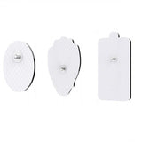 15-Pack Large Electrode Pads（3 different shapes）white Reusable Electrodes Pads for Massager and Muscle Stimulation