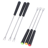 6 Pcs Stainless Steel Fondue Forks, Long Forks Cheese Fondue Forks for Chocolate Fountain Cheese Fondue Roast