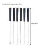 6 Pcs Stainless Steel Fondue Forks, Long Forks Cheese Fondue Forks for Chocolate Fountain Cheese Fondue Roast