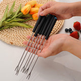 6 Pcs Stainless Steel Fondue Forks, Long Forks Cheese Fondue Forks for Chocolate Fountain Cheese Fondue Roast