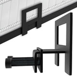 Non Slip Mattress Gaskets for Bed Frame, 6 pcs Mattress Holder in Place Gripper, Anti-Slip Baffle Fit for Metal Bed Frames, Black