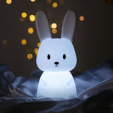 Nightstand Desk Lamp, Creative Nordic Living Room Bedside Bedroom Table Lamp with Light Bulbs, White