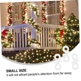 48 PCS Mini Plastic Gutter Hanging Hooks Outdoor Christmas Lights Hooks Clips  Clip Hooks for Wedding Decoration