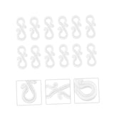 48 PCS Mini Plastic Gutter Hanging Hooks Outdoor Christmas Lights Hooks Clips  Clip Hooks for Wedding Decoration