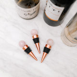 3PC Rose Gold Silicone Wine Stopper - Wine Bottle Stopper, Reusable Wine Corks, Wine Preserver Wine Saver Keep Wine Fresh