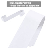 2PC Over The Door Hooks, Sturdy Metal Single White Door Hanger Hooks for Hanging, Towels, Clothes, Bathroom, Hold Up