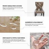 Clear All Cover  - Heavy-Duty Chair Protectors,  Keep Your Dinning Chair Away from Water Dust Paws and Claws