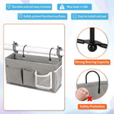 Bedside Caddy/Bedside Storage Bag Hanging Organizer for Bunk and Hospital Beds,Dorm Rooms Bed Rails,Can be Placed Glasses