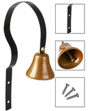 Hanging Dinner Bell Outdoor Bracket Mount Wall Indoor Rope Bell Ship/Boat/Nautical/Door/School/Reception/Home/Church Bell(Copper)