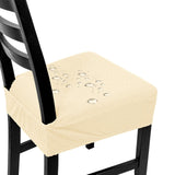 2pc Waterproof Seat Covers Set of 2, Dining Room Seat Covers, Stretch Chair Slipcover for Chairs with No Arms, Beige