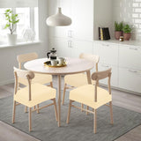 2pc Waterproof Seat Covers Set of 2, Dining Room Seat Covers, Stretch Chair Slipcover for Chairs with No Arms, Beige
