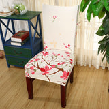 4pc Stretch Soft Removable Washable Chairs Covers for Dining Room, Seat Cushion Slipcovers Protector for Kitchen Armless Chairs