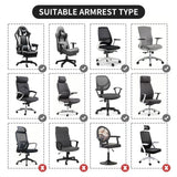 Resistant Spandex Stretch Jacquard Elastic Band Computer Office Chair Arm Pad Covers Chair Slipcover for Desk Chairs Arm Black
