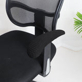 Resistant Spandex Stretch Jacquard Elastic Band Computer Office Chair Arm Pad Covers Chair Slipcover for Desk Chairs Arm Black