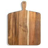 Chopping Board with Handle for Meat, Cheese Board, Vegetables, Bread, and Charcuterie - Decorative Wooden Serving Board