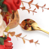 10pc Stainless Steel Gold Leaf Coffee Spoon-Creative Tableware Dessert Spoons, Stirring, Mixing, Sugar, Teaspoon Set
