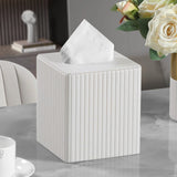 PU Leather Tissue Box Cover with Magnetic Closure, Modern Square Tissue Box Holder Decorative Organizer for Bathroom