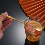 4 Pieces Flower Spoon Coffee Teaspoon 7 Inch Stainless Steel Long Handle Spoon Stir Bar Spoon Stirring Spoon