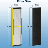 FLT4825 Replacement Filter for Germ Guardian , AC4825 AC4850, 2 True HEPA + 8 Carbon Filters