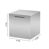 Piggy Bank for Adults, Stainless Steel Savings Bank, Must Break to Open Stainless Steel Saving Box, for Enforcing Savings Discipline and Goal-Oriented Saving