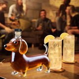 Dachshund Dog Whiskey Glasses, Funny Dachshund Wine Decanter, Unique Whiskey Decanter Animal Wine Bottles for Bar Home  Decor