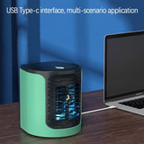Quiet Portable Water-Cooled Fan, Quick Top Refill, Desktop Air Cooler for Home Dorm Desk Bedroom(Green)