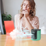 Quiet Portable Water-Cooled Fan, Quick Top Refill, Desktop Air Cooler for Home Dorm Desk Bedroom(Green)