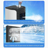 Quiet Portable Water-Cooled Fan, Quick Top Refill, Desktop Air Cooler for Home Dorm Desk Bedroom(Green)