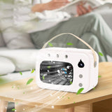 Quiet Portable Water-Cooled Fan 8.66x3.74x6.3In, 3‑Speed Wind, Desktop Air Cooler for Home Dorm Desk Bedroom(White)