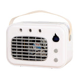 Quiet Portable Water-Cooled Fan 8.66x3.74x6.3In, 3‑Speed Wind, Desktop Air Cooler for Home Dorm Desk Bedroom(White)