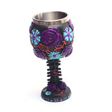 Skull Wine Glass Retro Personality Heads Goblet Cocktail Glass Red for Creative Bar KTV Wine Glass Resin Material