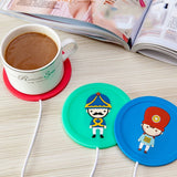 Cartoon USB Coffee Warmer Cup Pad Resin Bubble Remover Mold Heating Silicone Mat Heater Coaster for Resin Curing Tools