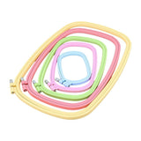 5 Pcs Plastic Embroidery Hoop Crosses Stitching Hoop Embroidery Frame Candy Color Embroidery Hoop for Sewing Needlework