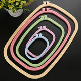 5 Pcs Plastic Embroidery Hoop Crosses Stitching Hoop Embroidery Frame Candy Color Embroidery Hoop for Sewing Needlework