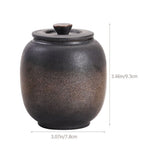 Ceramic Storage Jar Tea Lovers Gold Iron Glaze 1Pack