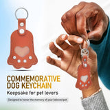 Pet Keepsake Keychain in Brown PU, Stylish Paw Design for Everyday Use
