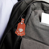 Pet Keepsake Keychain in Brown PU, Stylish Paw Design for Everyday Use