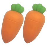 Funny Carrot Wine Bottle Stoppers - Orange, Premium Silicone for Use (4Pcs)