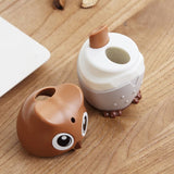 Owl Toothpick Box Easy to Use Press Button Orange Perfect for Home and Events