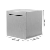 Stainless Steel Money Saving Box 12cm Must Break to Open for cash Savings Holder