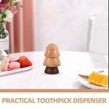 Wooden Toothpick Holder Light Yellow with Sleek Design for Kitchen Storage and Easy Access