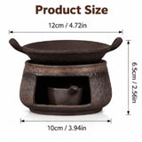 Cedar and Zen Herb Burner,Ceramic Aromatherapy Stove Essential Oil Burner,Cedar and Zen Incense B-urner Kit for Home Office, Tea Light Candle Holders Teapot Warmer for Meditation,Relaxation