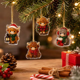 2026 Farm Highland Cow Advent Calendar, 24‑Day Christmas Countdown Blind Box, Collectible Mini Farm Calf Figures, Holiday Advent Gift for Kids Farm Theme Home Decor