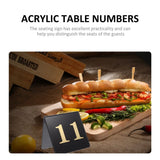 10 Pcs Numbers Acrylic Table Plate for Home Events Chic Banquet
