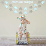 2 Sets Elephant Shower Decorations Banner Hanging Party Decor for Shower Celebration and Nursery Party Supplies