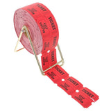 Red Raffle Tickets Roll with Dispenser Iron Paper for Events