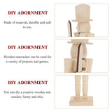 Wood Nutcracker Unpainted for Home and Office Decorative Use, 1 Pack