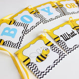 Yellow Gender Reveal Banner Set 12cm Paper Decorative Buntings